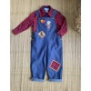 Conjunto Jardineira Junina Camisa Xadrez 