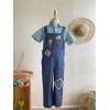Conjunto caipira Jardineira e camisa xadrez