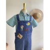 Conjunto caipira Jardineira e camisa xadrez