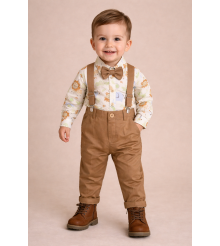 Conjunto Safári Bege Longo 