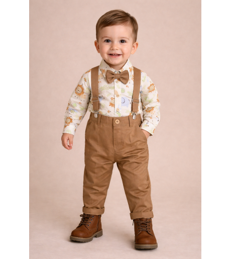 Conjunto Safári Bege Longo 