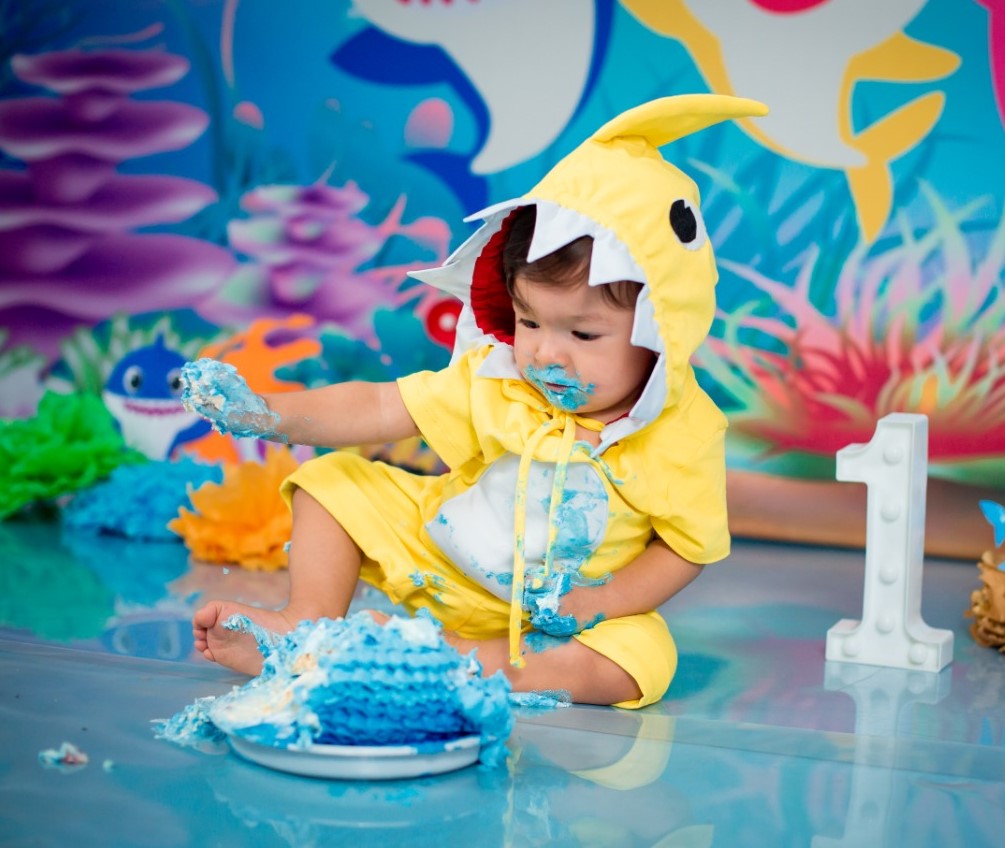 Vivian Festas - Novidade!! Fantasia Baby Shark, 3 cores